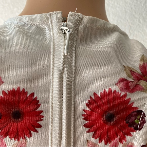 CLAUDIA CASTELLI SZ L STRETCH FLOWER ZIP DRESS - Picture 9 of 11